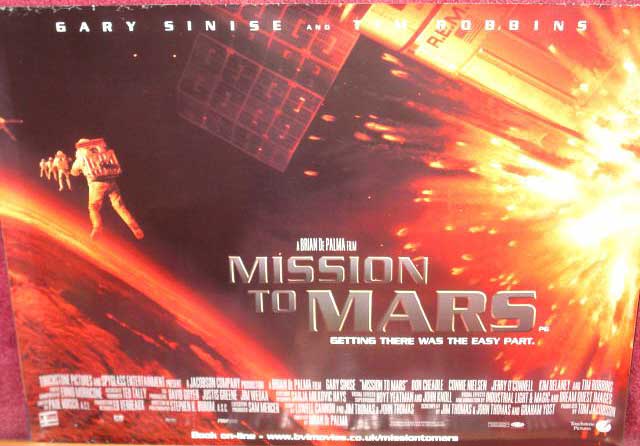 MISSION TO MARS: Main UK Quad Film Poster