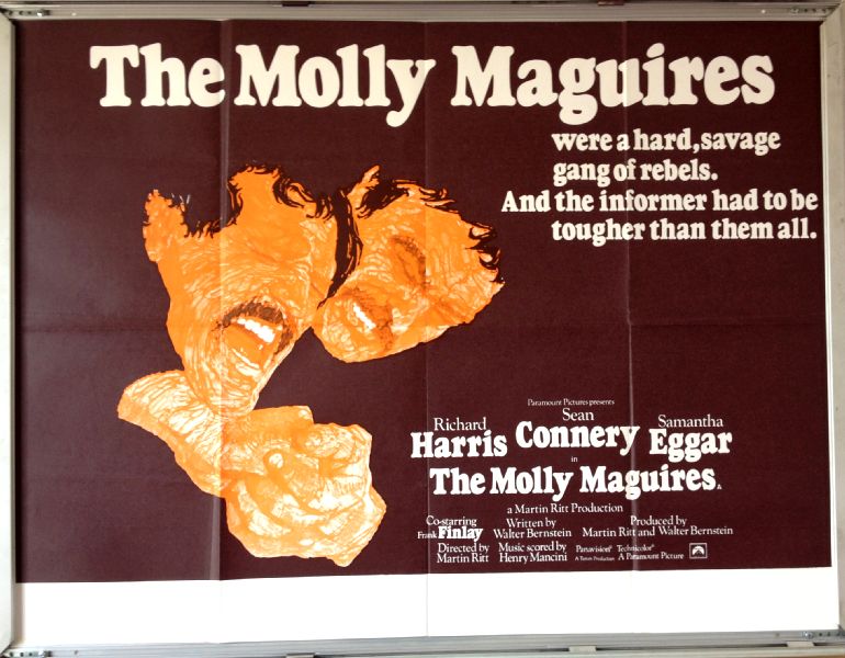 Cinema Poster: MOLLY MAGUIRES, THE 1970 (Quad) Sean Connery Richard Harris Cinema Poster: MOLLY MAGUIRES, THE 1970 (Quad) Sean Connery Richard Harris
