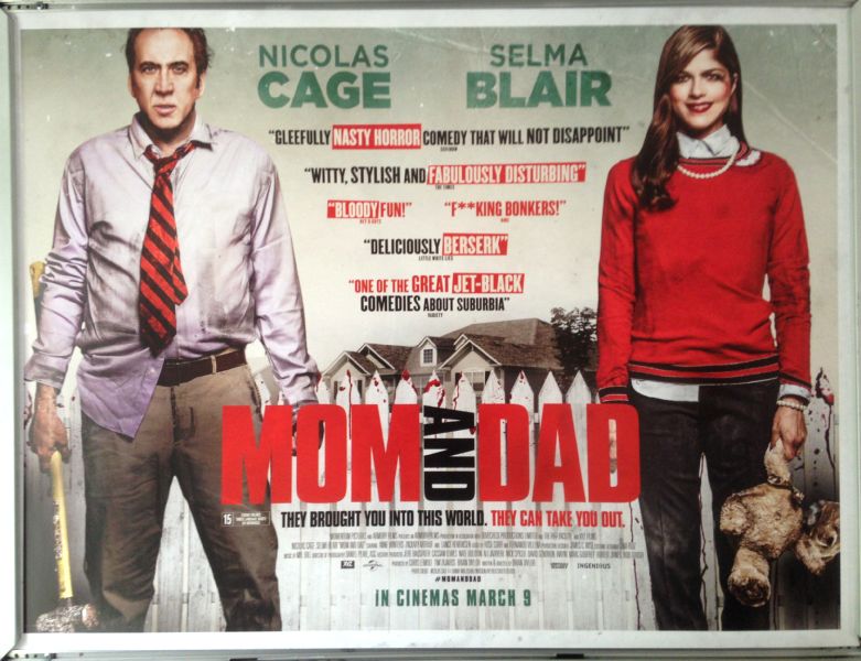Cinema Poster: MOM AND DAD 2018 (Quad) Nicolas Cage Selma Blair Anne Winters