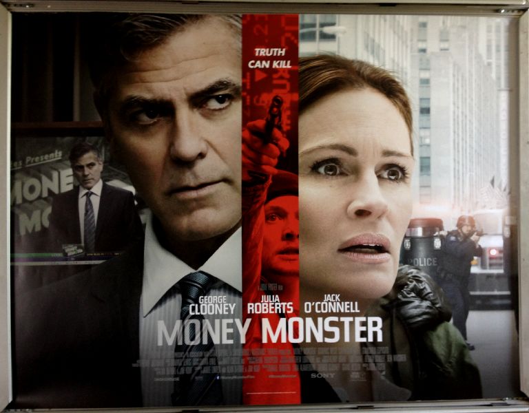 Cinema Poster: MONEY MONSTER 2016 (Quad) George Clooney Julia Roberts Jack O'Connell