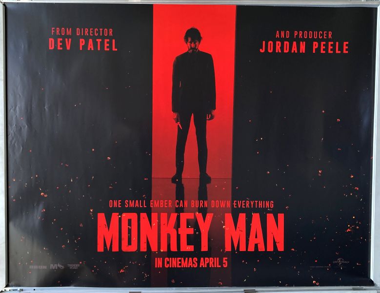 Cinema Poster: MONKEY MAN 2024 (Quad) Dev Patel Sharlto Copley Pitobash Cinema Poster: MONKEY MAN 2024 (Quad) Dev Patel Sharlto Copley Pitobash