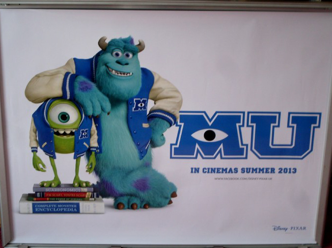 MONSTERS UNIVERSITY: Advance UK Quad Film Poster