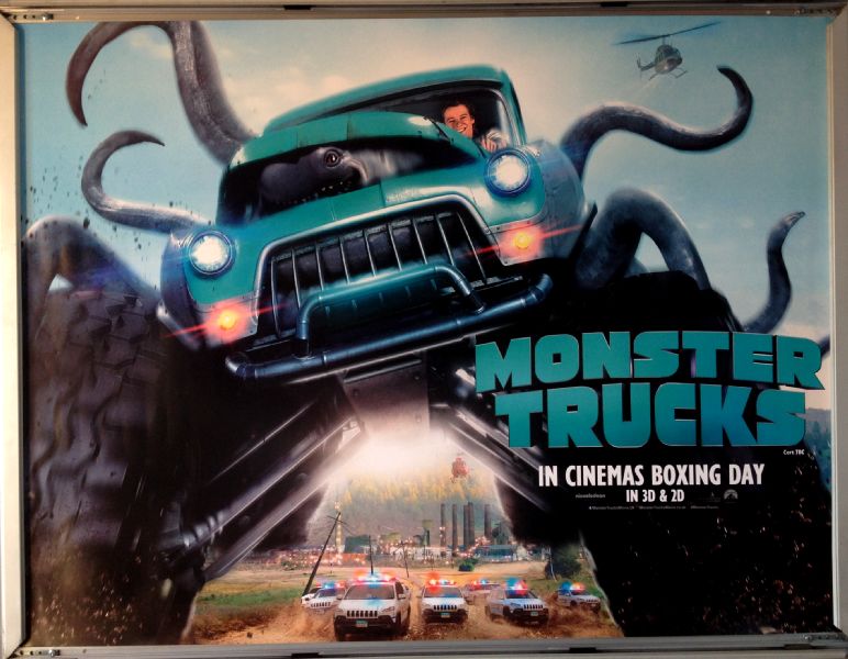 Cinema Poster: MONSTER TRUCKS 2016 (Advance Quad) Lucas Till Jane Levy Thomas Lennon