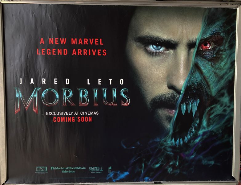 Cinema Poster: MORBIUS 2022 (Advance Quad) Marvel Jared Leto Matt Smith Adria Arjona