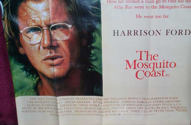 MOSQUITO COAST, THE: Main UK Quad Film Poster MOSQUITO COAST, THE: Main UK Quad Film Poster