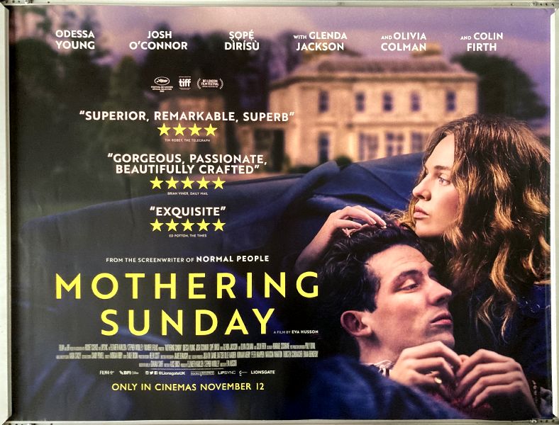 Cinema Poster: MOTHERING SUNDAY 2021 (Quad) Josh O'Connor Colin Firth