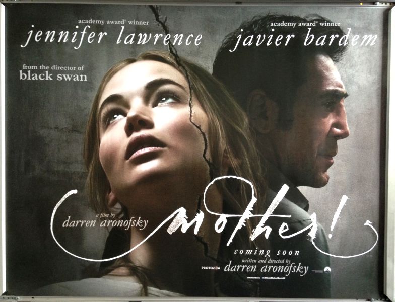 Cinema Poster: MOTHER! 2017 (Quad) Jennifer Lawrence Javier Bardem Ed Harris