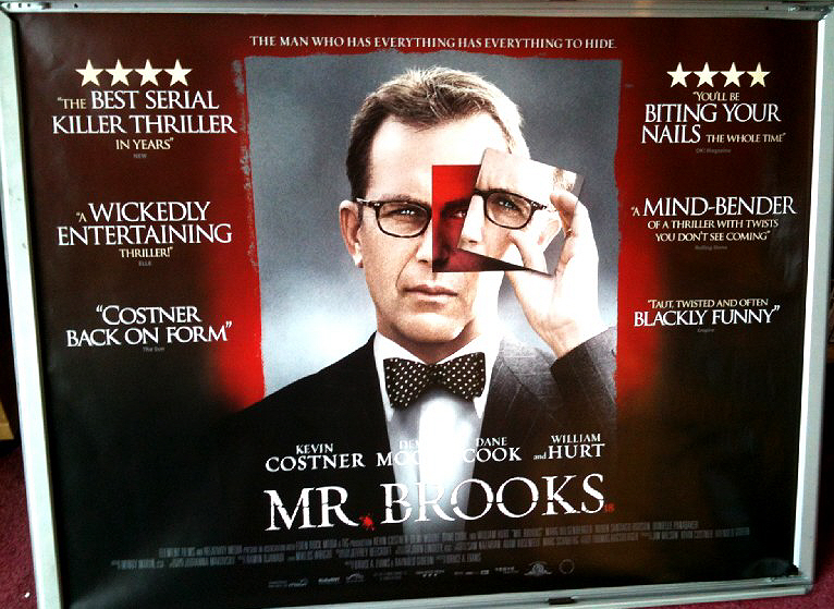 MR BROOKS: UK Quad Film Poster MR BROOKS: UK Quad Film Poster