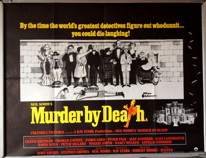 Cinema Poster: MURDER BY DEATH 1976 (Quad) Peter Falk Alec Guinness Peter Sellers Cinema Poster: MURDER BY DEATH 1976 (Quad) Peter Falk Alec Guinness Peter Sellers
