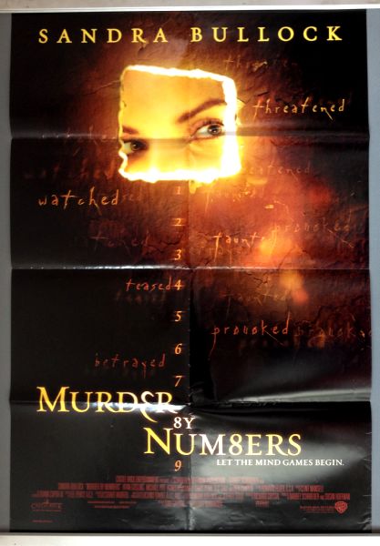 Cinema Poster: MURDER BY NUMBERS 2002 (Orange One Sheet) Sandra Bullock