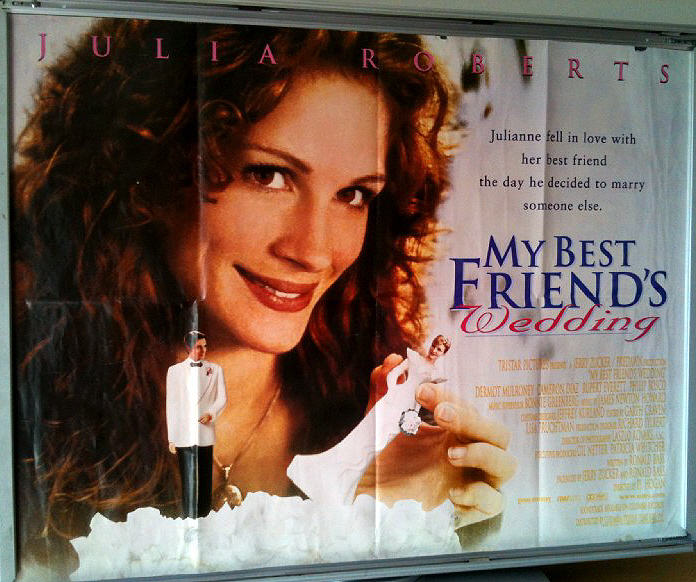 Cinema Poster: MY BEST FRIEND'S WEDDING 1997 (QUAD) Julia Roberts Cameron Diaz