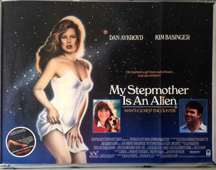 Cinema Poster: MY STEPMOTHER IS AN ALIEN 1988 (Quad) Kim Basinger