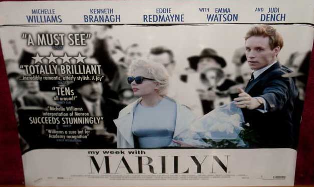 MY WEEK WITH MARILYN: UK Quad Film Poster MY WEEK WITH MARILYN: UK Quad Film Poster
