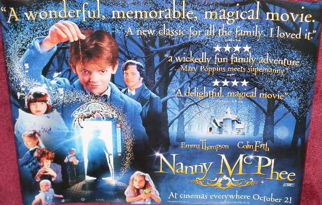 NANNY MCPHEE: Review UK Quad Film Poster NANNY MCPHEE: Review UK Quad Film Poster