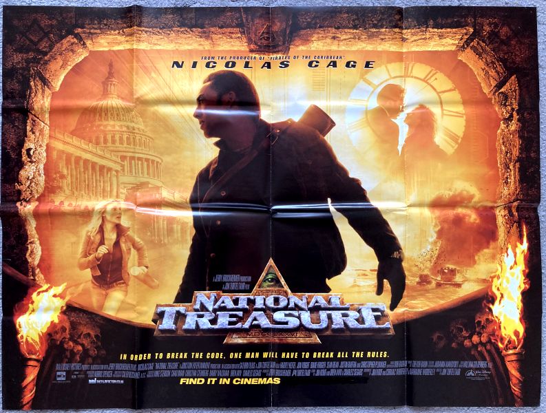 Cinema Poster: NATIONAL TREASURE 2004 (Quad) Nicolas Cage Diane Kruger Sean Bean Cinema Poster: NATIONAL TREASURE 2004 (Quad) Nicolas Cage Diane Kruger Sean Bean