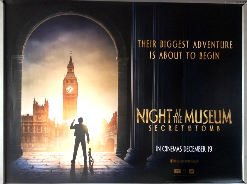 Cinema Poster: NIGHT AT THE MUSEUM SECRET OF THE TOMB 2014 (Advance Quad) Ben Stiller