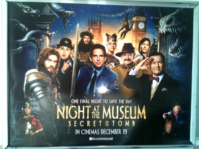 Cinema Poster: NIGHT AT THE MUSEUM SECRET OF THE TOMB 2014 (Main Quad) Ben Stiller