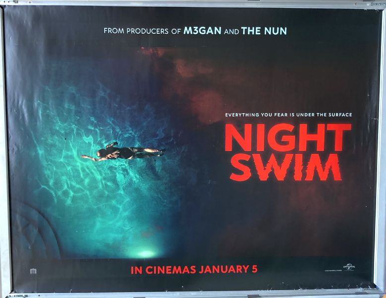 Cinema Poster: NIGHT SWIM 2024 (Quad) Wyatt Russell Kerry Condon Cinema Poster: NIGHT SWIM 2024 (Quad) Wyatt Russell Kerry Condon
