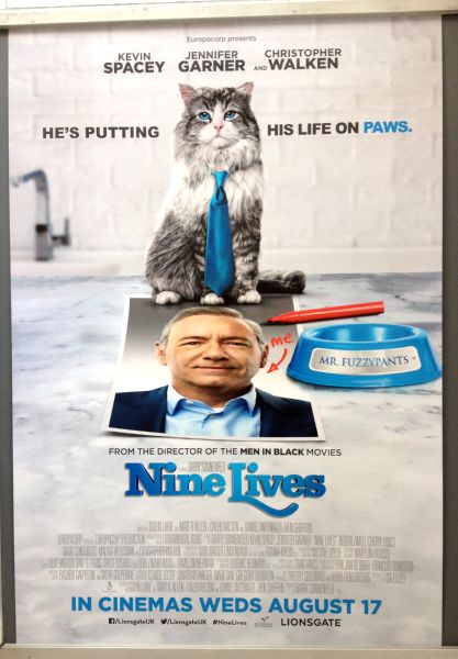 Cinema Poster: NINE LIVES 2016 (Main One Sheet) Kevin Spacey Jennifer Garner 