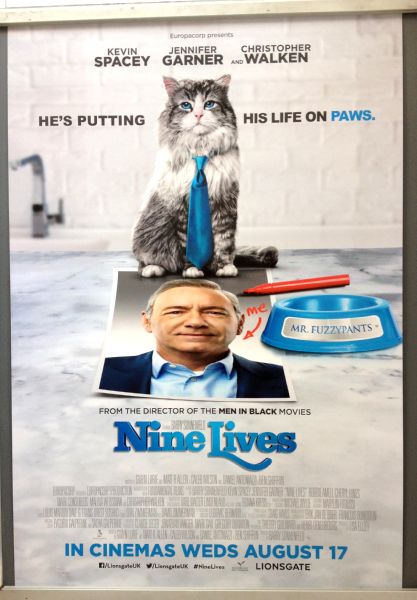 Cinema Poster: NINE LIVES 2016 (Main One Sheet) Kevin Spacey Jennifer Garner Cinema Poster: NINE LIVES 2016 (Main One Sheet) Kevin Spacey Jennifer Garner