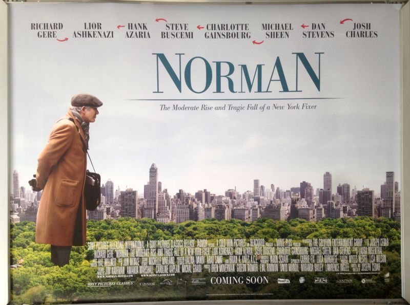 Cinema Poster: NORMAN 2017 (Quad) Richard Gere Lior Ashkenazi Michael Sheen Cinema Poster: NORMAN 2017 (Quad) Richard Gere Lior Ashkenazi Michael Sheen