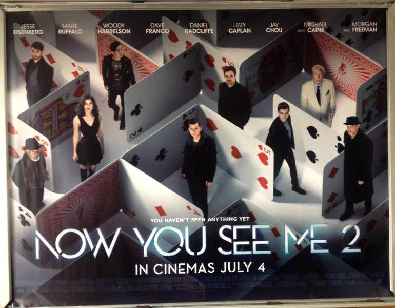 Cinema Poster: NOW YOU SEE ME 2 2016 (Quad) Daniel Radcliffe Lizzy Caplan Michael Caine Cinema Poster: NOW YOU SEE ME 2 2016 (Quad) Daniel Radcliffe Lizzy Caplan Michael Caine