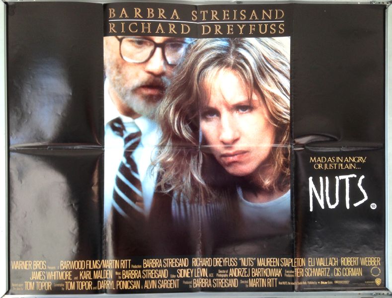 Cinema Poster: NUTS 1987 (Quad) Barbra Streisand Richard Dreyfuss Maureen Stapleton Cinema Poster: NUTS 1987 (Quad) Barbra Streisand Richard Dreyfuss Maureen Stapleton