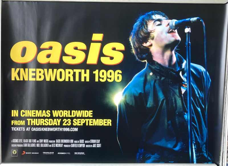 Cinema Poster: OASIS KNEBWORTH 1996 2023 (Quad) Liam Gallagher Noel Gallagher Paul Arthurs  