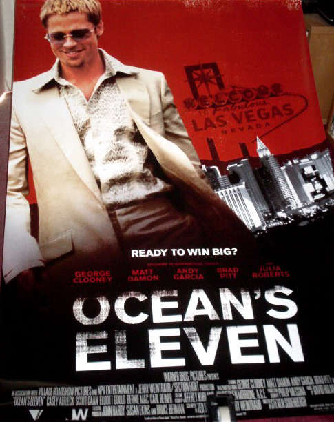 OCEAN'S ELEVEN: Rusty Ryan/Brad Pitt Cinema Banner