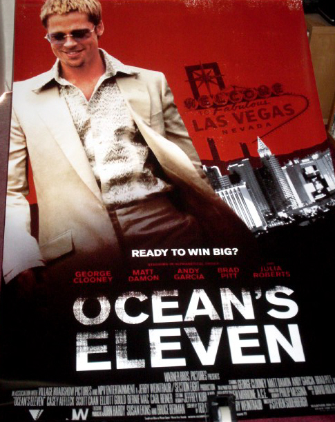 OCEAN'S ELEVEN: Rusty Ryan/Brad Pitt Cinema Banner OCEAN'S ELEVEN: Rusty Ryan/Brad Pitt Cinema Banner