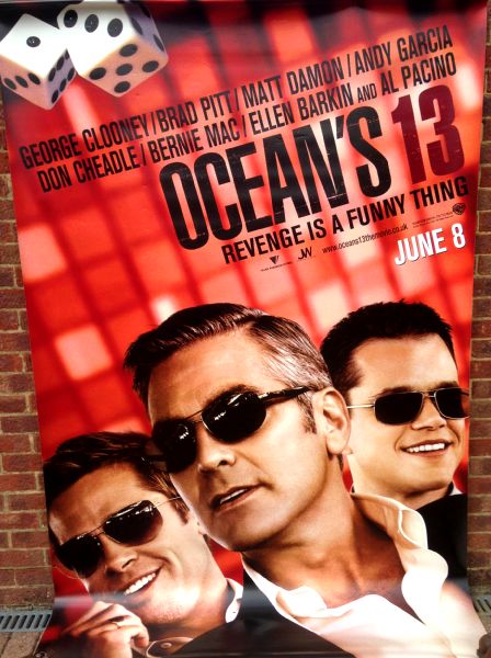Cinema Banner: OCEAN'S 13 2007 George Clooney Brad Pitt Matt Damon Cinema Banner: OCEAN'S 13 2007 George Clooney Brad Pitt Matt Damon