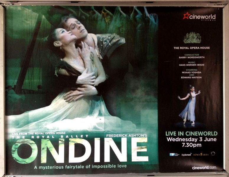 Cinema Poster: ONDINE 2016 (Beamback Quad) Royal Opera House 3rd June Frederick Ashton
