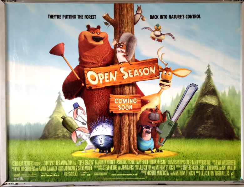 Cinema Poster: OPEN SEASON 2006 (Quad) Ashton Kutcher Gary Sinise Billy Connolly Cinema Poster: OPEN SEASON 2006 (Quad) Ashton Kutcher Gary Sinise Billy Connolly