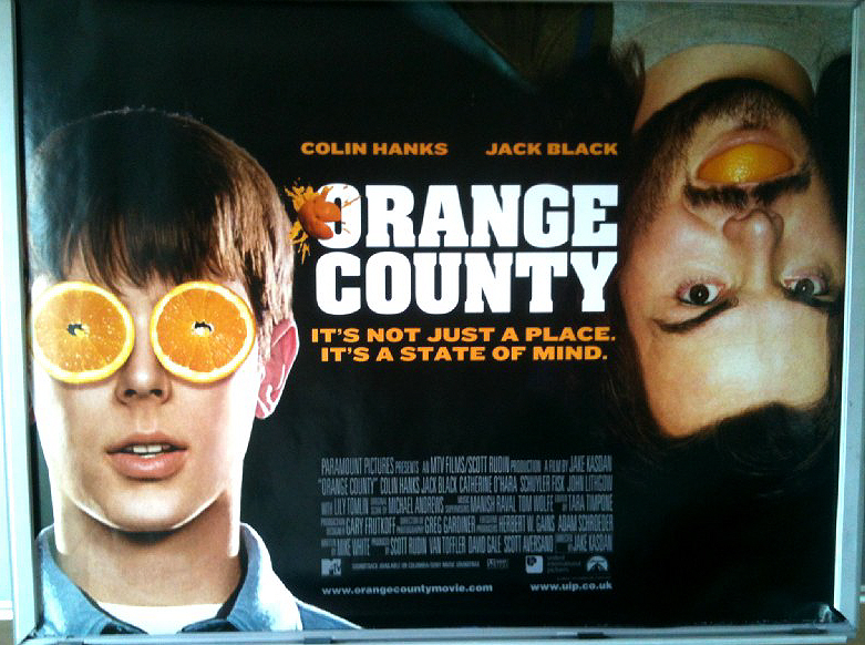 ORANGE COUNTY: UK Quad Film Poster ORANGE COUNTY: UK Quad Film Poster