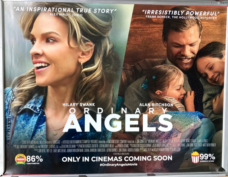 Cinema Poster: ORDINARY ANGELS 2024 (Quad) Hilary Swank Alan Ritchson Emily Mitchell Cinema Poster: ORDINARY ANGELS 2024 (Quad) Hilary Swank Alan Ritchson Emily Mitchell