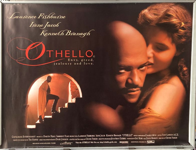 Cinema Poster: OTHELLO 1995 (Quad) Laurence Fishburne Kenneth Branagh Cinema Poster: OTHELLO 1995 (Quad) Laurence Fishburne Kenneth Branagh