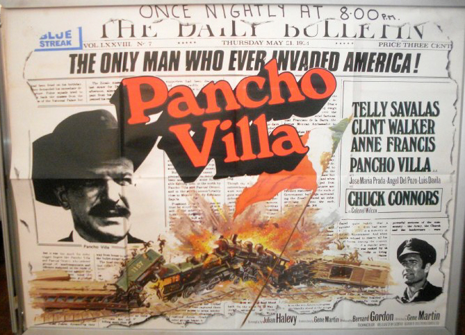 Cinema Poster: PANCHO VILLA 1972 (Quad) Telly Savalas Clint Walker Chuck Connor