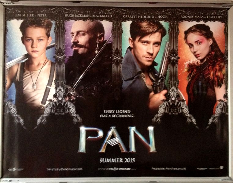 Cinema Poster: PAN 2015 (Faces Quad) Hugh Jackman Garrett Hedlund Rooney Mara Cinema Poster: PAN 2015 (Faces Quad) Hugh Jackman Garrett Hedlund Rooney Mara