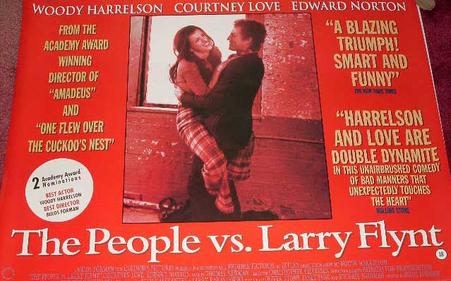 PEOPLE VS. LARRY FLINT, THE: Main UK Quad Film Poster PEOPLE VS. LARRY FLINT, THE: Main UK Quad Film Poster