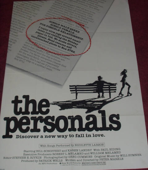 PERSONALS, THE: Main One Sheet Film Poster PERSONALS, THE: Main One Sheet Film Poster
