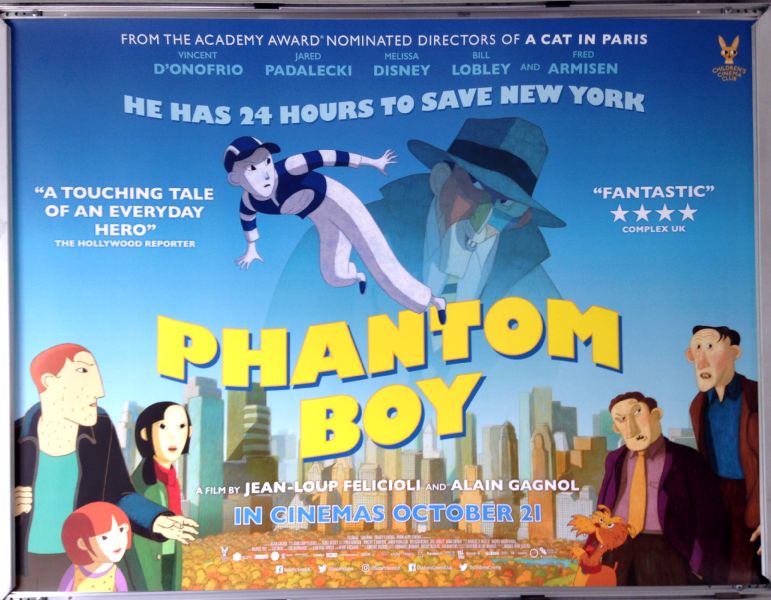 Cinema Poster: PHANTOM BOY 2016 (Quad) Jean-Loup Felicioli Alain Gagnol 