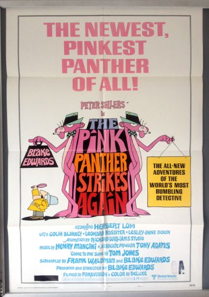 Cinema Poster: PINK PANTHER STRIKES AGAIN 1976 (US One Sheet) Peter Sellers Cinema Poster: PINK PANTHER STRIKES AGAIN 1976 (US One Sheet) Peter Sellers