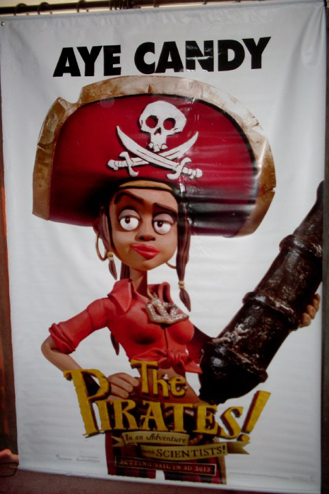PIRATES IN AN ADVENTURE WITH SCIENTISTS, THE: 'Aye Candy' Cinema Banner PIRATES IN AN ADVENTURE WITH SCIENTISTS, THE: 'Aye Candy' Cinema Banner
