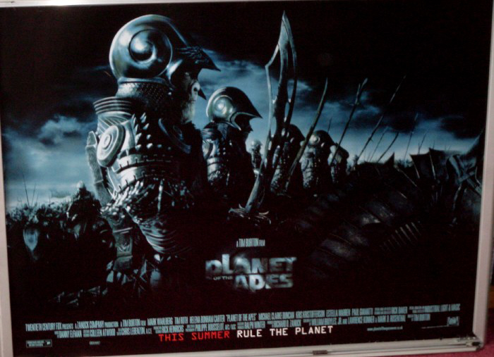 Cinema Poster: PLANET OF THE APES 2001 ('Advance' Quad) Mark Wahlberg Cinema Poster: PLANET OF THE APES 2001 ('Advance' Quad) Mark Wahlberg