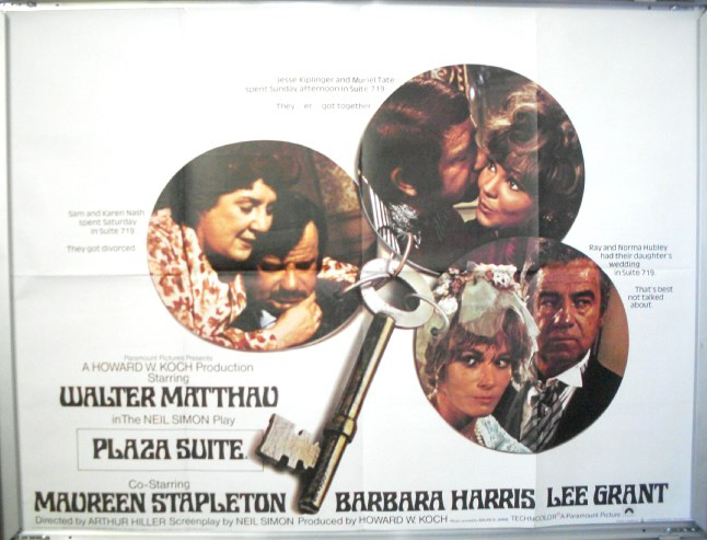 Cinema Poster: PLAZA SUITE 1971 (Quad) Walter Matthau Maureen Stapleton Cinema Poster: PLAZA SUITE 1971 (Quad) Walter Matthau Maureen Stapleton