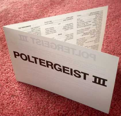 POLTERGEIST III: Promotional Foldout
