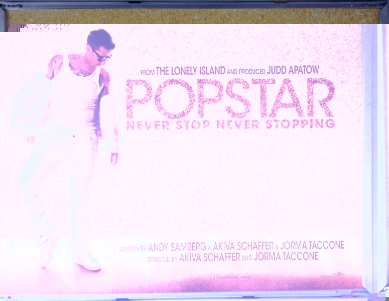 Cinema Poster: POPSTAR NEVER STOP NEVER STOPPING 2016 (Advance Quad)