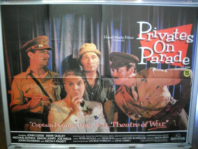 PRIVATES ON PARADE: UK Quad Film Poster PRIVATES ON PARADE: UK Quad Film Poster