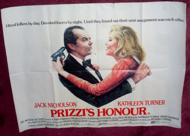 PRIZZI'S HONOUR: UK Quad Film Poster PRIZZI'S HONOUR: UK Quad Film Poster