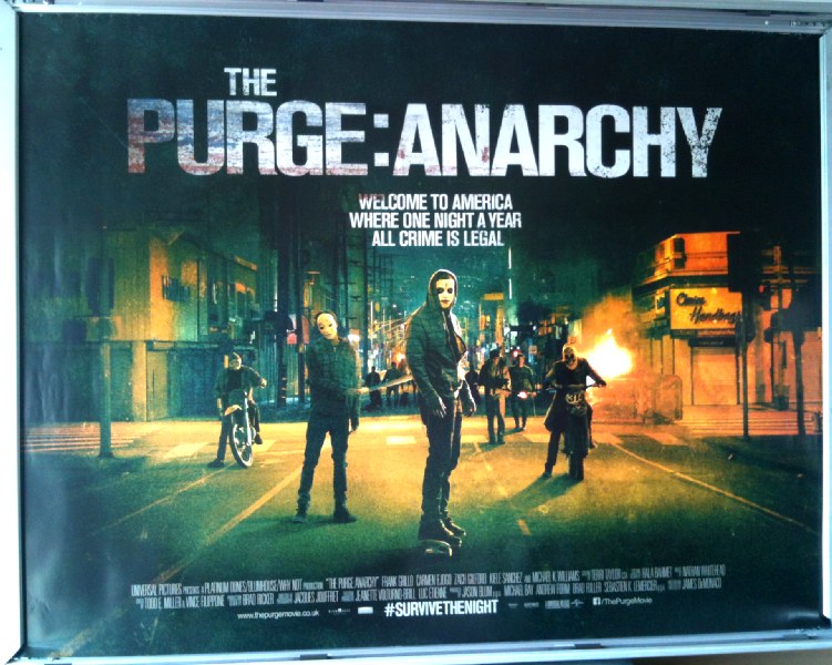 PURGE ANARCHY, THE: Main UK Quad Film Poster PURGE ANARCHY, THE: Main UK Quad Film Poster